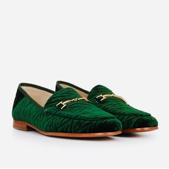 Sam Edelman Shoes - Sam Edelman Green Velvet Loafers